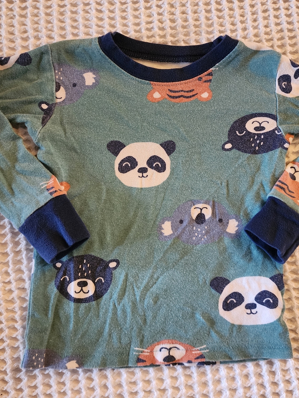 Carter's Animal Face Long Sleeve Pajama Top
